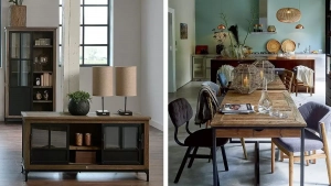Industrial Style Einrichtung von Rivièra Maison mit Shelter Island Tisch und Hoxton Kommode