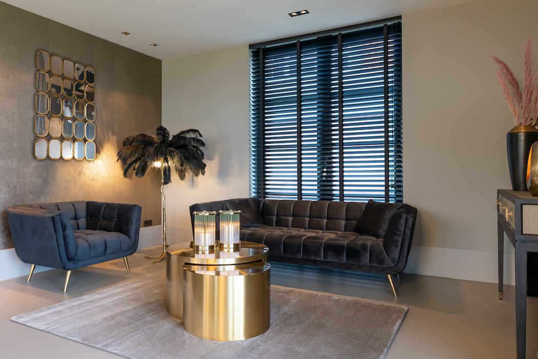 Richmond Interiors Sofa Samt anthrazit