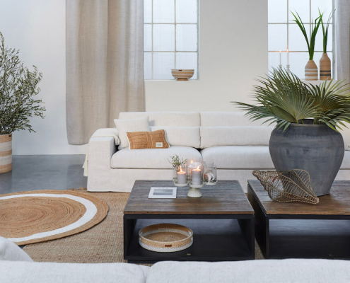 Weißes Riviera Maison Ecksofa Miles