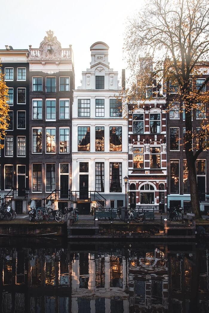 Häuser im Jordaan -Bezirk