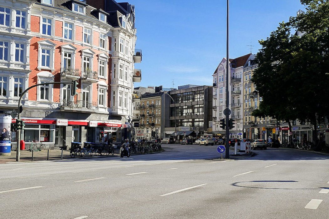 Eppendorfer Baum in Hamburg bei Sommerwetter