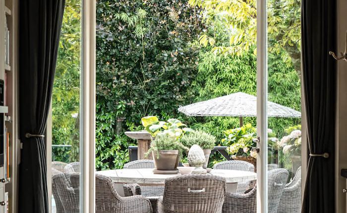 Blick in den Garten des Hauses von Henk Teunissen
