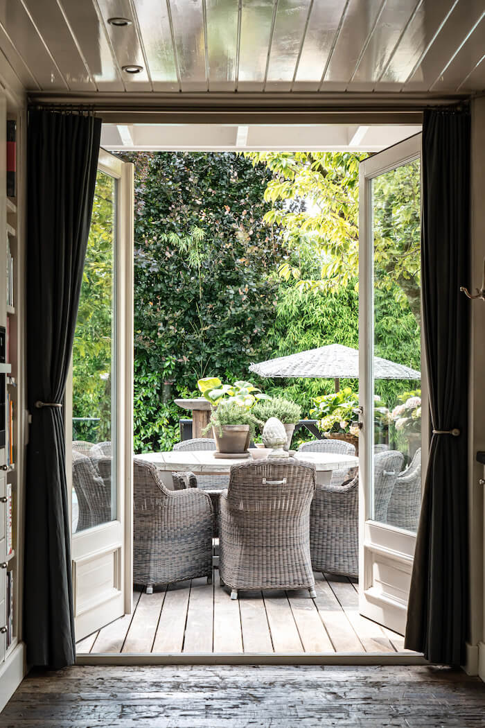 Blick in den Garten des Hauses von Henk Teunissen