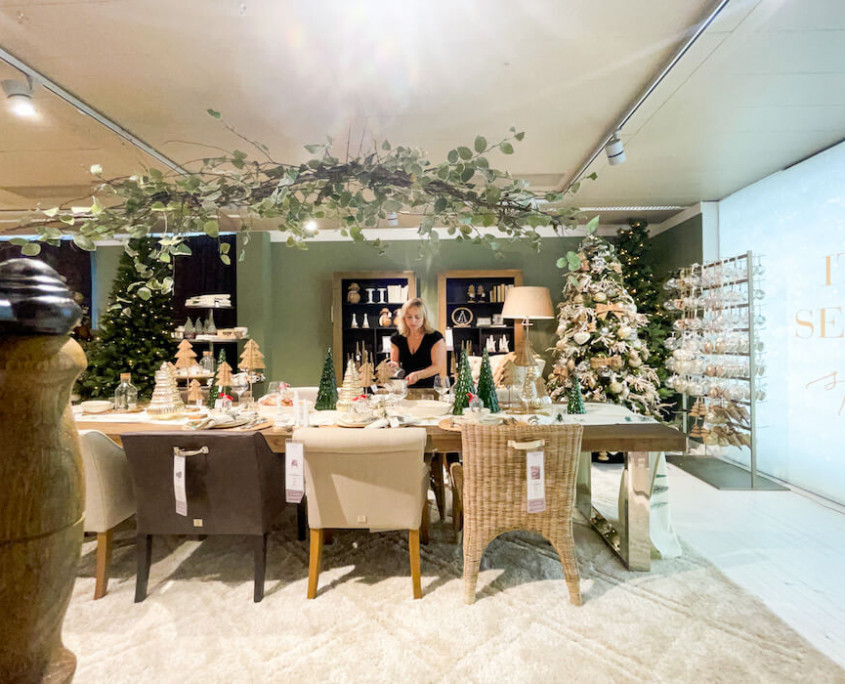 Weihnachtliche Tischdeko bei Riviera Maison in Amsterdam