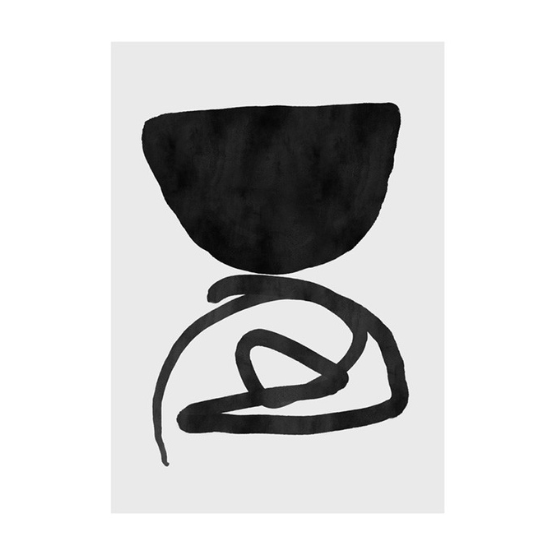 Black Abstract Shapes No2 Poster
