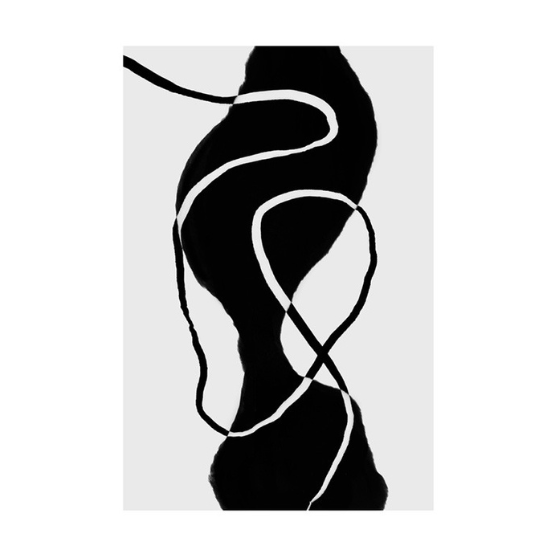Black Abstract Shapes No1 Poster