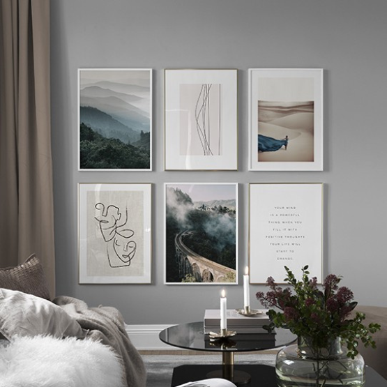 Golden beige bilderwand