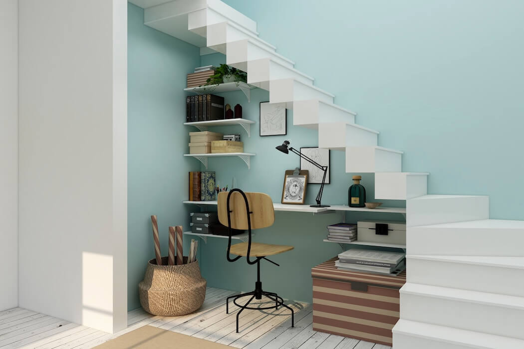 Home Office einrichten im Flur